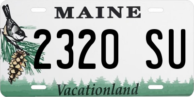ME license plate 2320SU