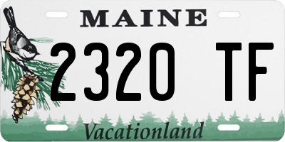 ME license plate 2320TF