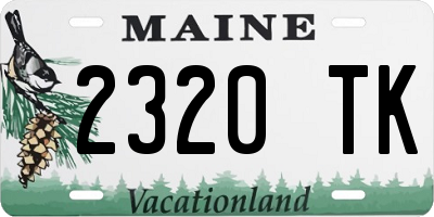 ME license plate 2320TK