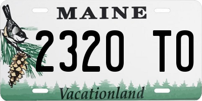ME license plate 2320TO