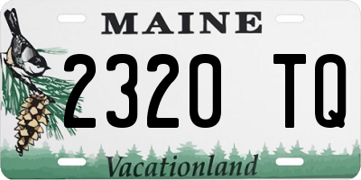 ME license plate 2320TQ