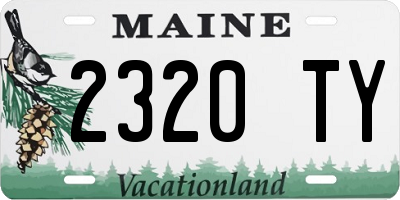 ME license plate 2320TY