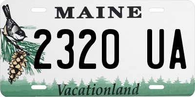 ME license plate 2320UA