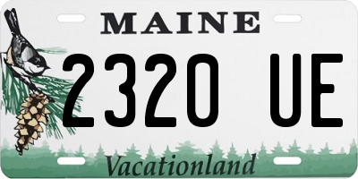 ME license plate 2320UE