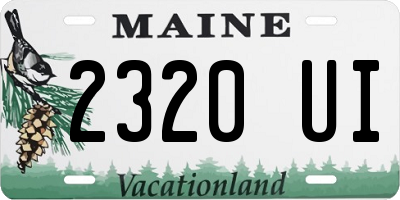 ME license plate 2320UI