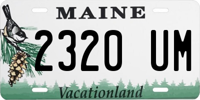 ME license plate 2320UM