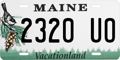 ME license plate 2320UO