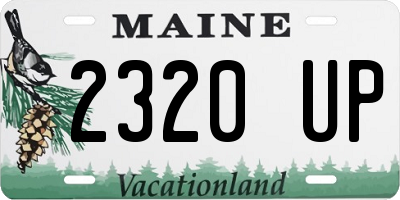 ME license plate 2320UP