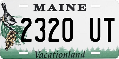 ME license plate 2320UT