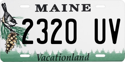 ME license plate 2320UV