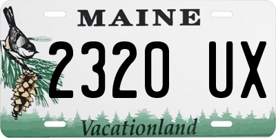 ME license plate 2320UX