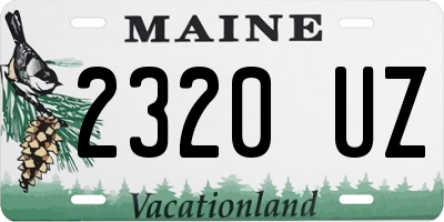 ME license plate 2320UZ