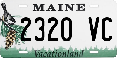 ME license plate 2320VC