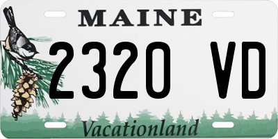 ME license plate 2320VD