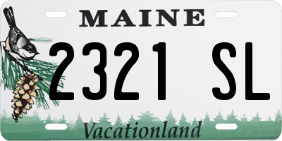 ME license plate 2321SL