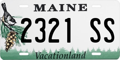 ME license plate 2321SS