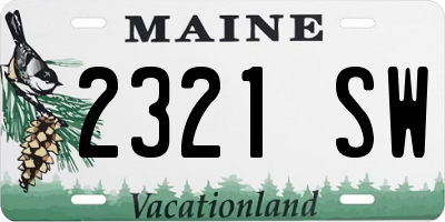ME license plate 2321SW
