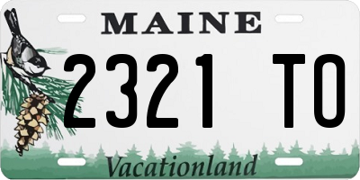 ME license plate 2321TO
