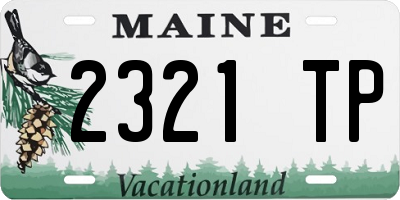 ME license plate 2321TP