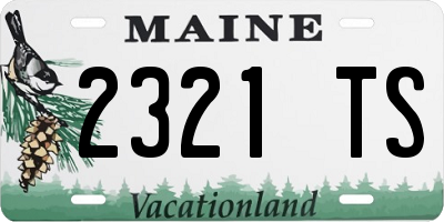 ME license plate 2321TS