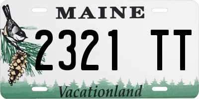 ME license plate 2321TT