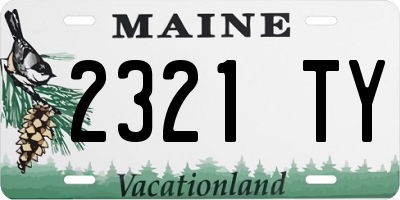 ME license plate 2321TY