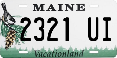 ME license plate 2321UI