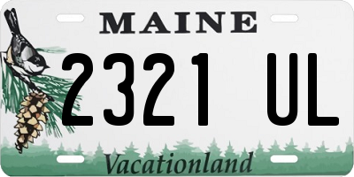 ME license plate 2321UL