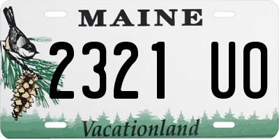 ME license plate 2321UO