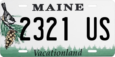 ME license plate 2321US