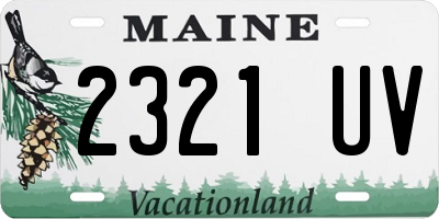 ME license plate 2321UV