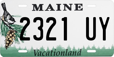 ME license plate 2321UY