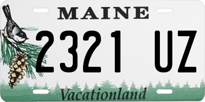 ME license plate 2321UZ