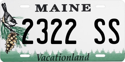 ME license plate 2322SS
