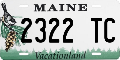 ME license plate 2322TC