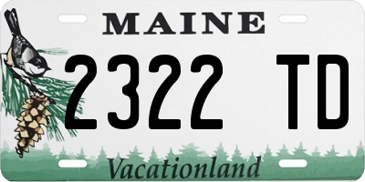 ME license plate 2322TD