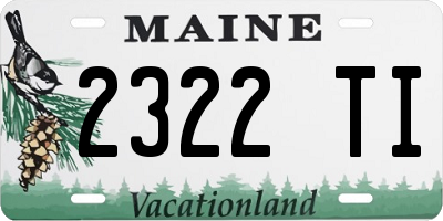 ME license plate 2322TI
