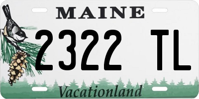 ME license plate 2322TL