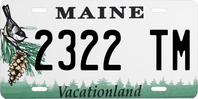 ME license plate 2322TM