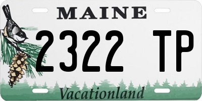 ME license plate 2322TP