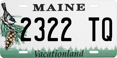 ME license plate 2322TQ