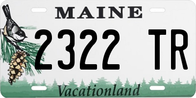 ME license plate 2322TR