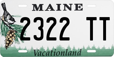 ME license plate 2322TT