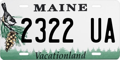 ME license plate 2322UA