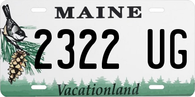 ME license plate 2322UG