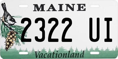 ME license plate 2322UI