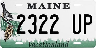 ME license plate 2322UP