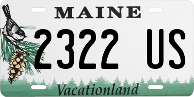 ME license plate 2322US