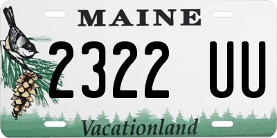 ME license plate 2322UU