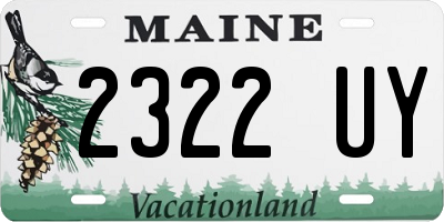 ME license plate 2322UY